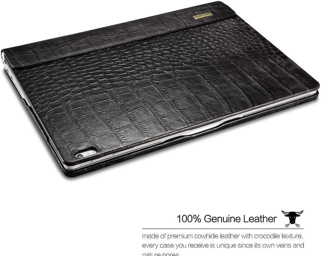 Alt view image 2 of 7 - WERLEO Surface Book Case Surface Book 2 Leather Protecive Case Crocodile Series Genuine Leather Detachable Folio Cover for 13.5 Inch Microsoft Surface Book 1 / 2  (Intel Core i5 ONLY)