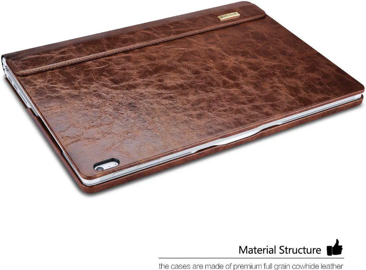 Alt view image 2 of 7 - WERLEO Surface Book Case Surface Book 2 Leather Protecive Case Crocodile Series Genuine Leather Detachable Folio Cover for Microsoft Surface Book 13.5 Inch