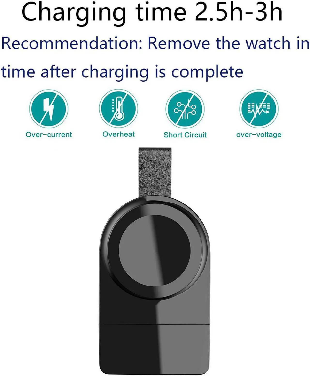 Alt view image 2 of 7 - Watch Charger for Apple Magnetic Portable Wireless iWatch Charger Compatible for Apple Watch Series 1 2 3 4 in 38mm 40mm 42mm 44mm