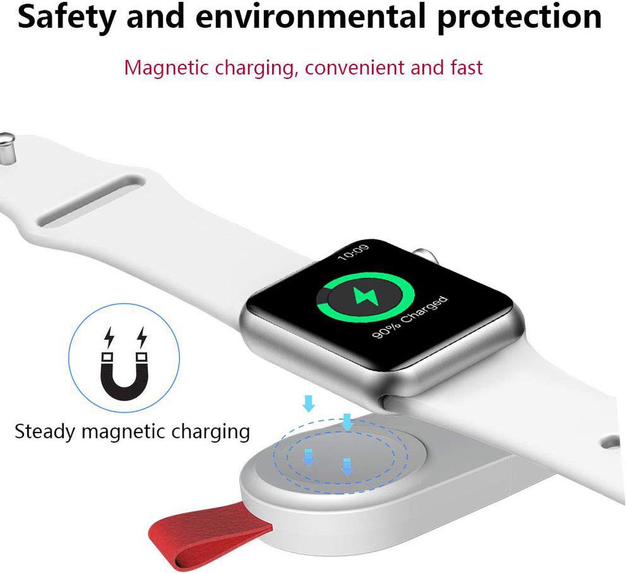 Alt view image 4 of 7 - Watch Charger for Apple Magnetic Portable Wireless iWatch Charger Compatible for Apple Watch Series 1 2 3 4 in 38mm 40mm 42mm 44mm