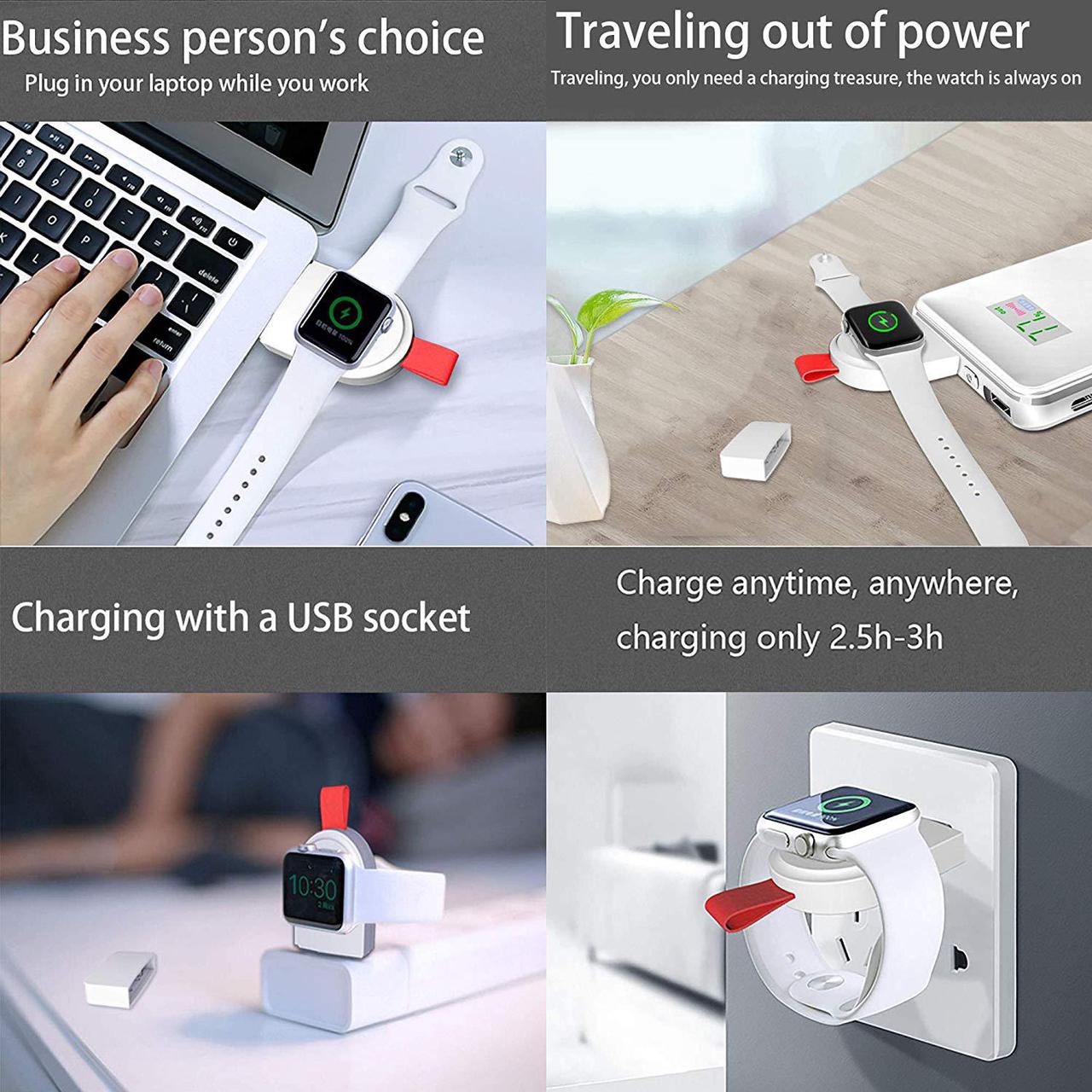 Alt view image 7 of 7 - Watch Charger for Apple Magnetic Portable Wireless iWatch Charger Compatible for Apple Watch Series 1 2 3 4 in 38mm 40mm 42mm 44mm