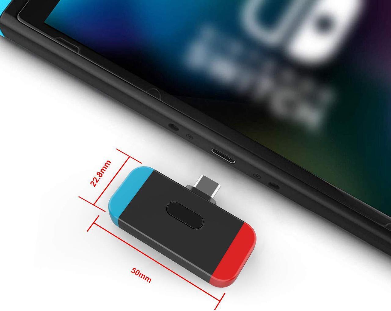 Alt view image 2 of 7 - Bluetooth 5.0 Audio Transmitter Adapter with USB C Plug & Play Pass-Through PD High Speed Charging Support in Game Voice Chat for Nintendo Switch Sony PS4