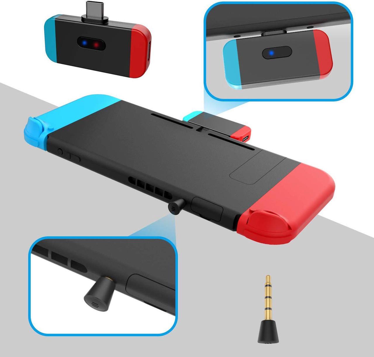 Alt view image 4 of 7 - Bluetooth 5.0 Audio Transmitter Adapter with USB C Plug & Play Pass-Through PD High Speed Charging Support in Game Voice Chat for Nintendo Switch Sony PS4