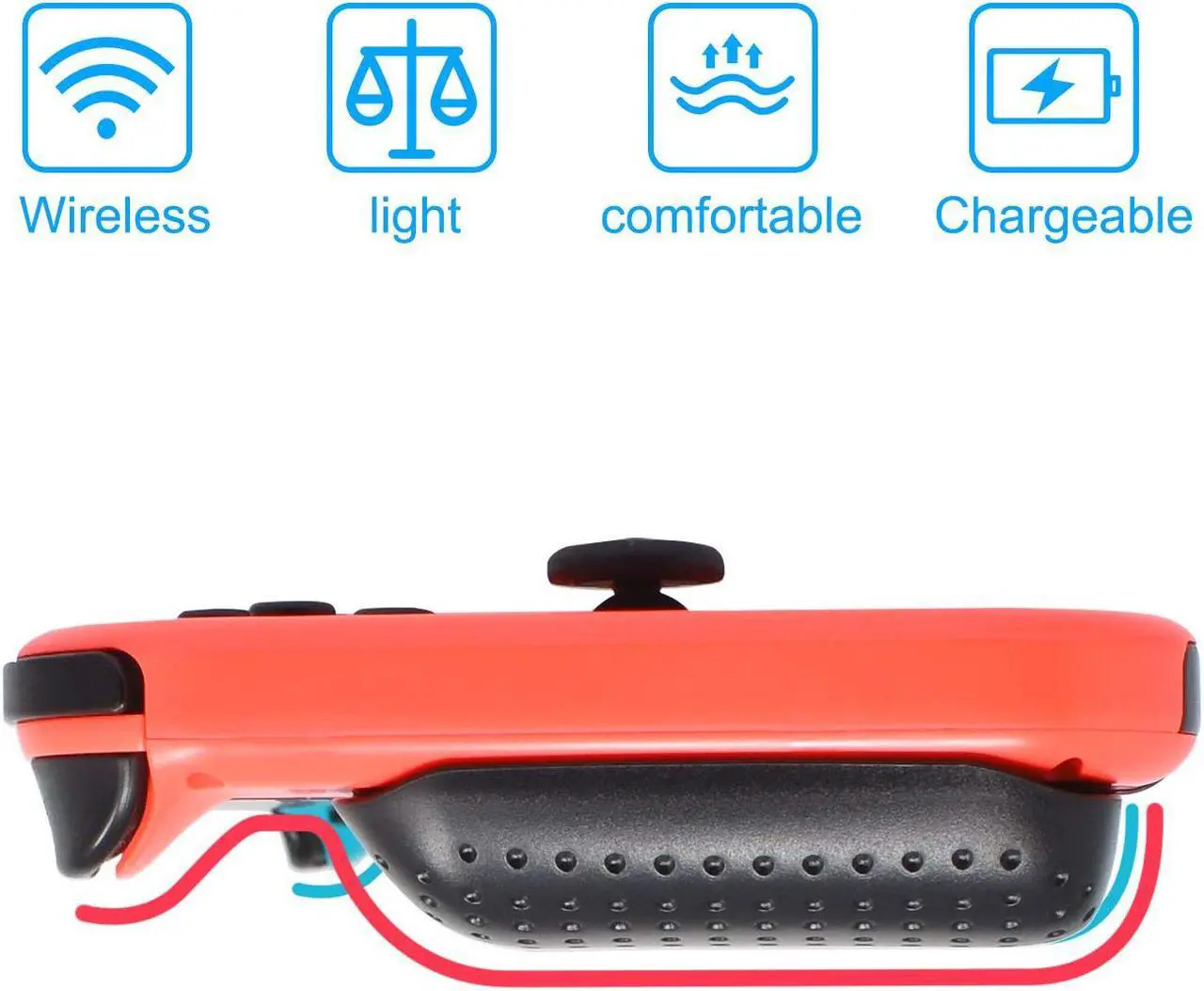 Alt view image 4 of 7 - Wireless Keyboard for Nintendo Switch Wireless Gamepad Chatpad Message Keyboard for Nintendo Switch 2.4G USB Rechargable Handheld Remote Control Keyboard for Nintendo Switch with a 2.4G Receiver