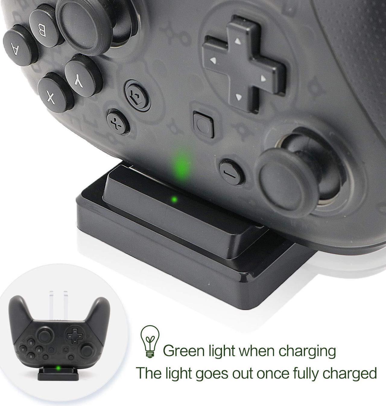 Alt view image 6 of 7 - Controller Charger Dock for Nintendo Switch 6 in 1 Charging Station for Nintendo Switch Joy-Con Controllers and Pro Controllers Black