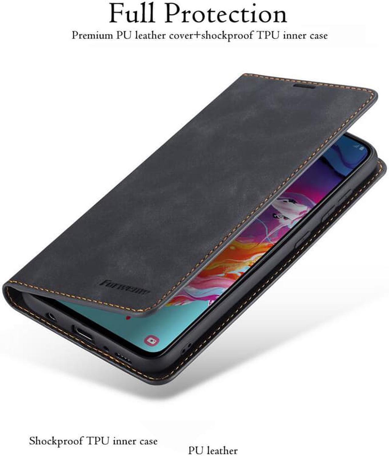 Alt view image 6 of 7 - Galaxy Note 10 Wallet Case Premium Leather Note 10 Folio Flip Case with Kickstand Card Holder Slots Shockproof Protective Cover for Samsung Galaxy Note 10 6.3 inch