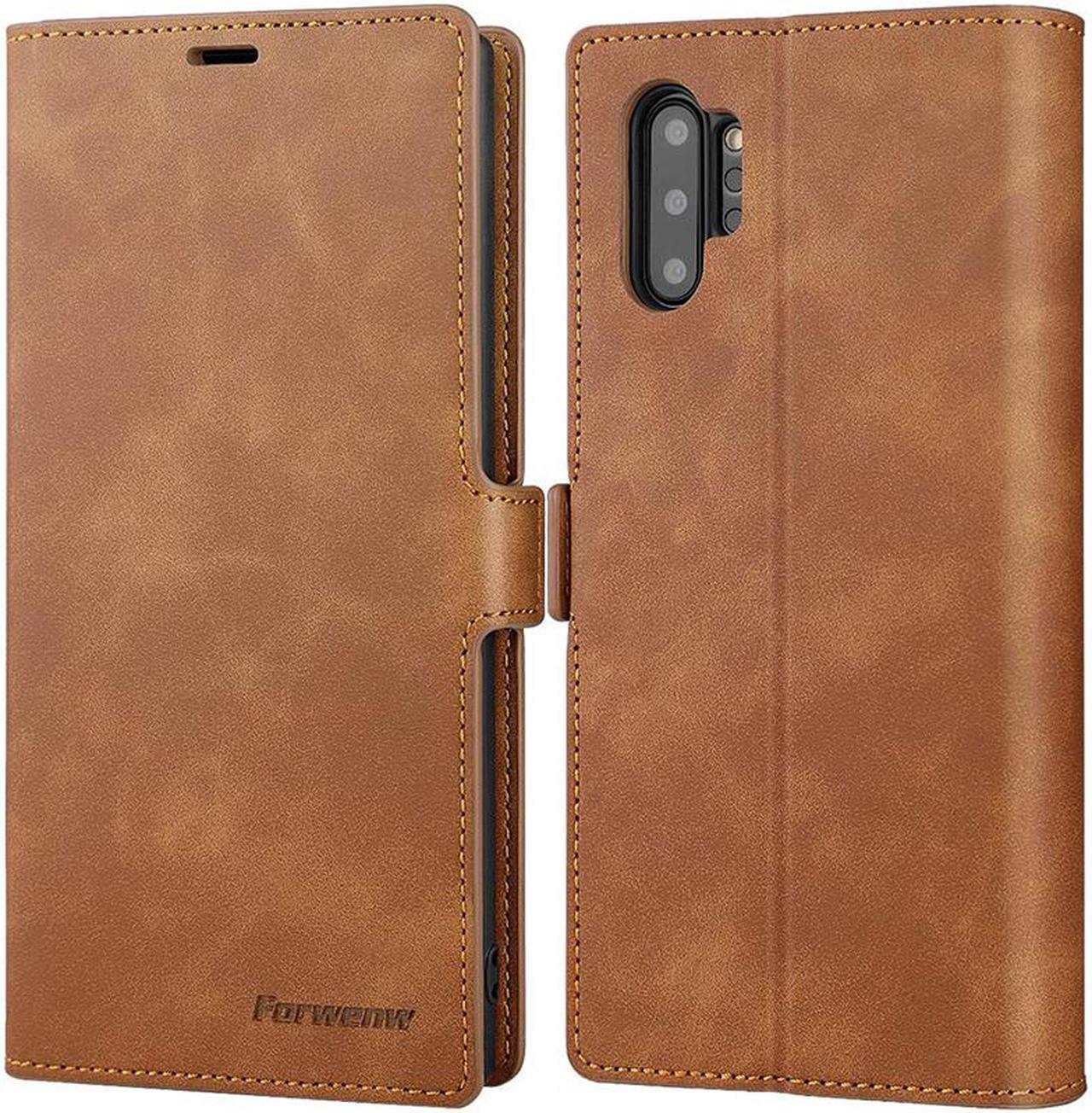 Main image of Galaxy Note 10 Plus Wallet Case Premium Leather Note 10+ Plus Folio Flip Case with Kickstand Card Holder Slots Shockproof Protective Cover for Samsung Galaxy Note 10 Plus 6.8 inch
