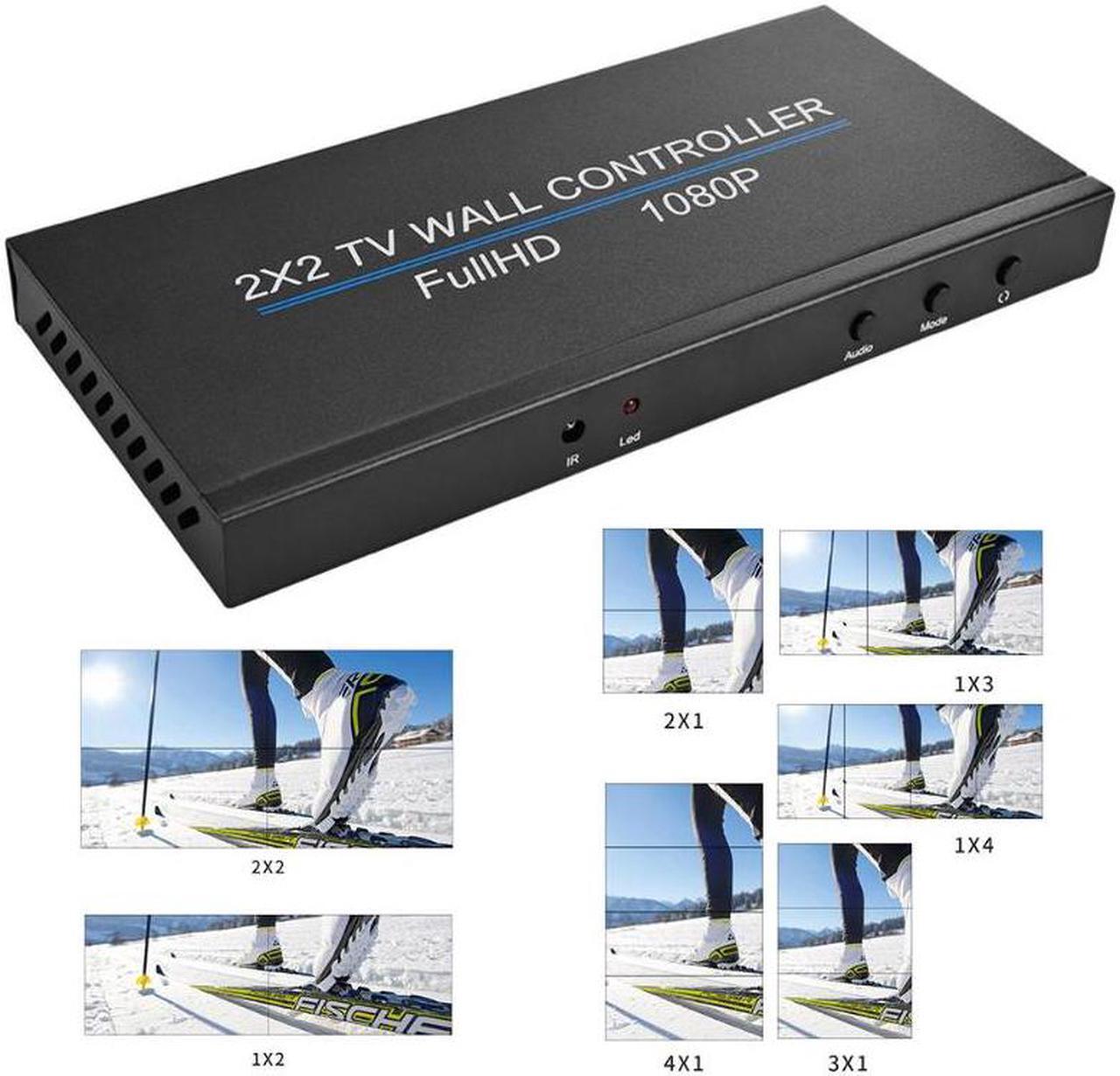 Alt view image 6 of 7 - Video Wall Controller Multi-function 4 Channel TV Video Wall Controller 2x2 Wall Processor 1080p TV Image Splicing Controller