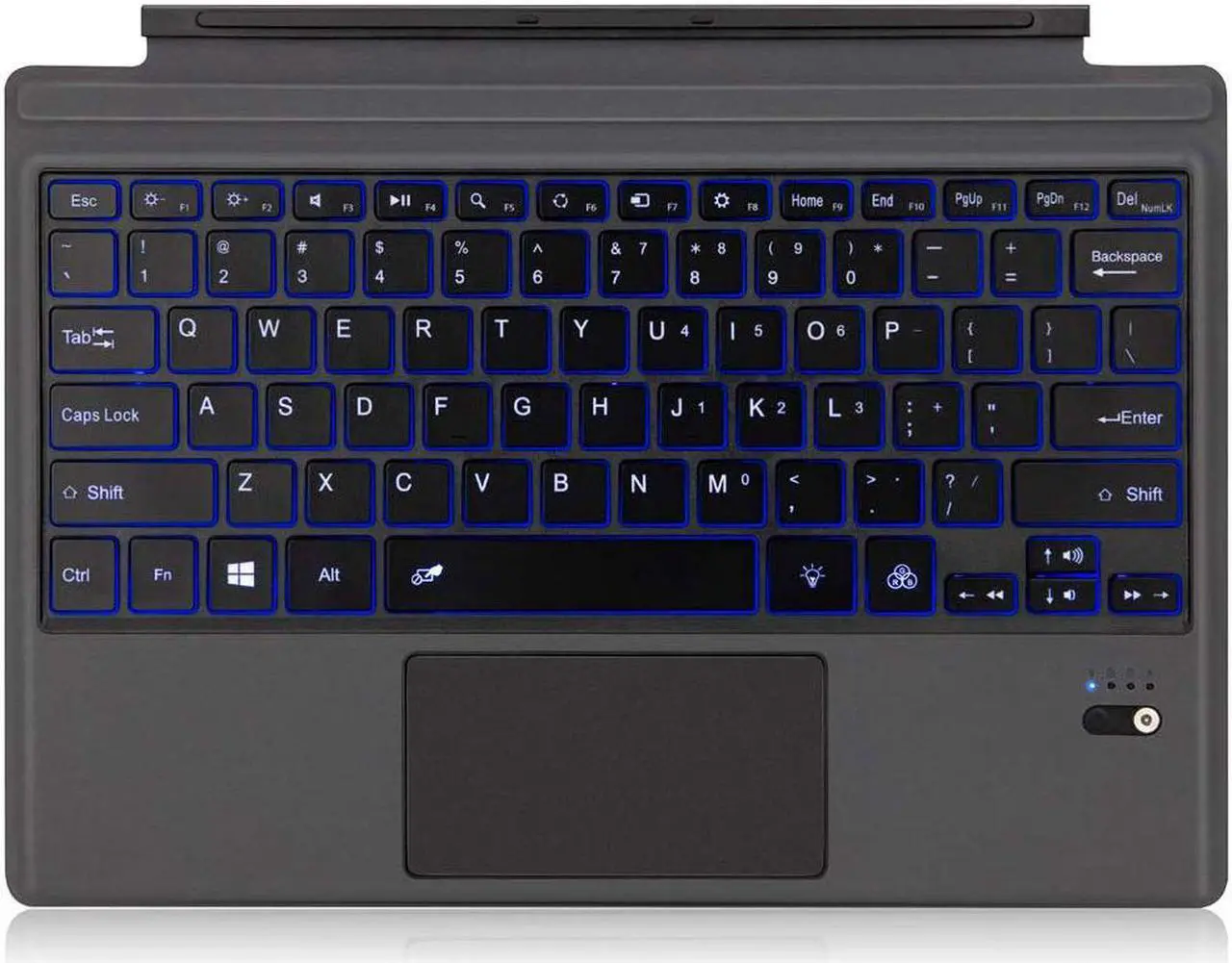 Main image of Type Cover for Microsoft Surface Pro 7 / Surface Pro 6 / Surface Pro 5 2017 / Surface Pro 4 / Surface Pro 3 2014 Detachable Bluetooth Wireless Keyboard with Touchpad and  7-Color LED Backlit