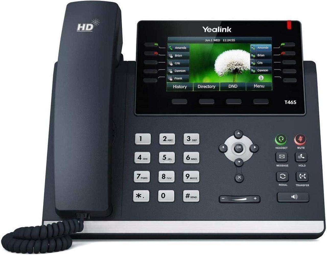 Yealink SIP-T46S IP Phone (Power Supply Not Included) (Renewed)