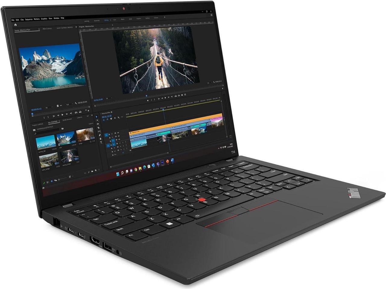 Alt view image 8 of 10 - Lenovo ThinkPad T14 Gen 5 Intel Laptop, 14" IPS 60Hz, vPro®, Graphics, 32GB, 1TB SSD