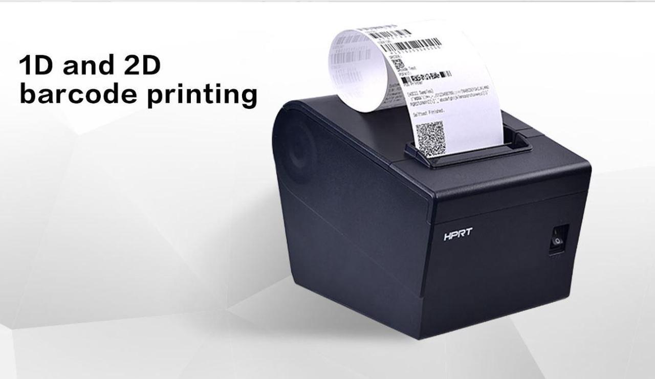 HPRT 3" Single-station Thermal Receipt Printer, USB, Serial, Black - TP806