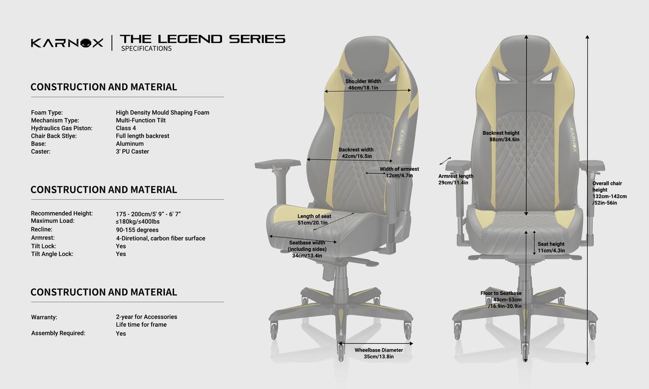 Alt view image 6 of 6 - KARNOX Gladiator Gaming Chair Ergonomic Office Desk Chair High-Back Executive Chair with Adjustable Height and Headrest and Lumbar Support PU Leather Racing Chair, White