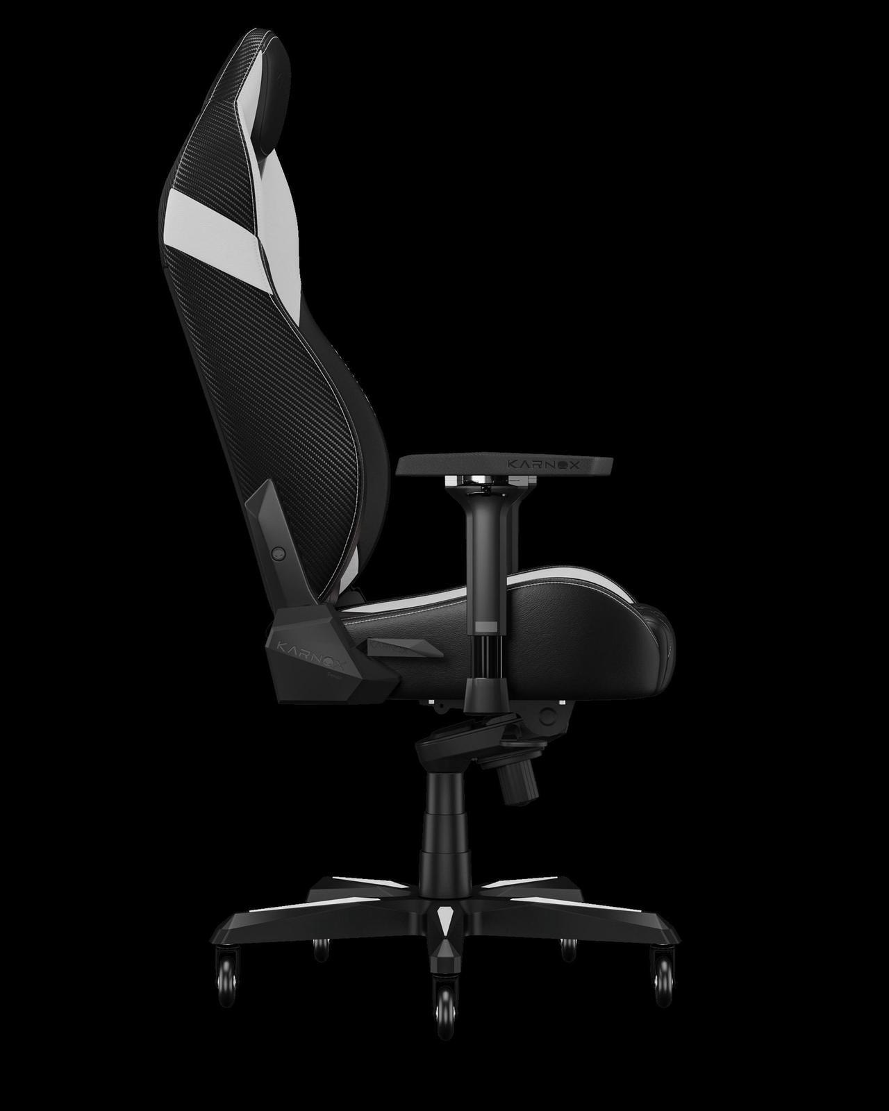 Alt view image 3 of 6 - KARNOX Gladiator Gaming Chair Ergonomic Office Desk Chair High-Back Executive Chair with Adjustable Height and Headrest and Lumbar Support PU Leather Racing Chair, White