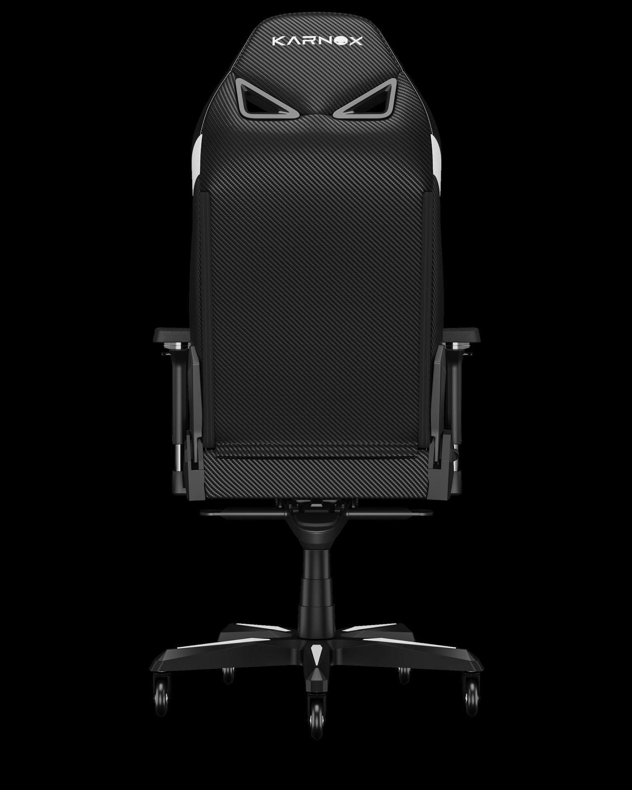 Alt view image 4 of 6 - KARNOX Gladiator Gaming Chair Ergonomic Office Desk Chair High-Back Executive Chair with Adjustable Height and Headrest and Lumbar Support PU Leather Racing Chair, White