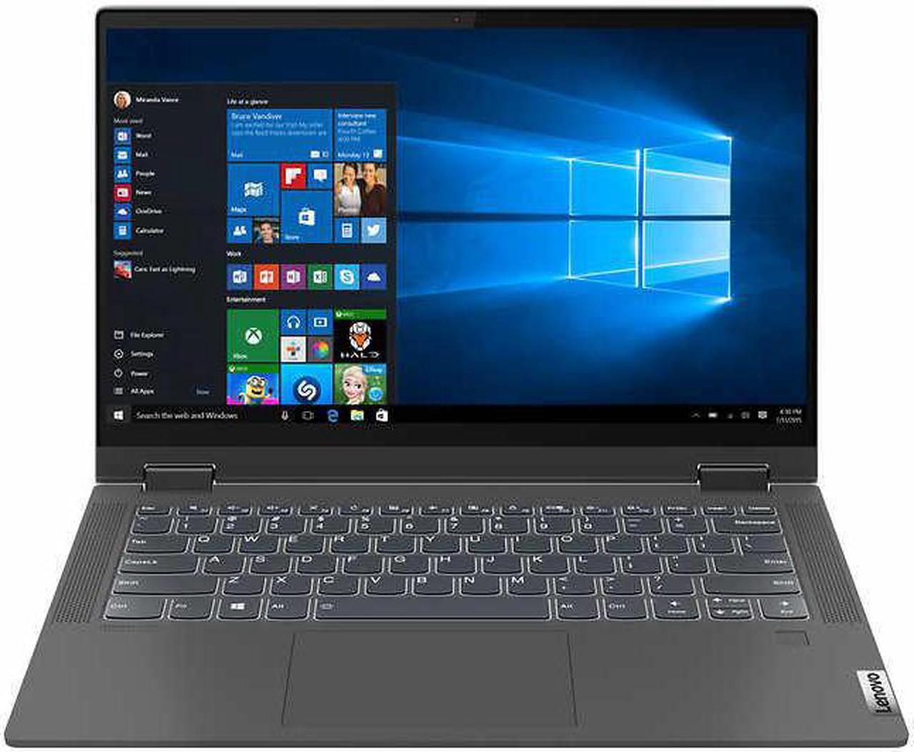 Alt view image 7 of 7 - Lenovo Flex 5 14'' Touch-Screen 2-in-1 Customized Laptop | 8-Core AMD Ryzen 7 4700U (Beat i7-8550U) | 8GB DDR4 RAM 256GB  SSD | Fingerprint reader | Backlit KB | Only 3.63 lbs | Windows 10 | Grey