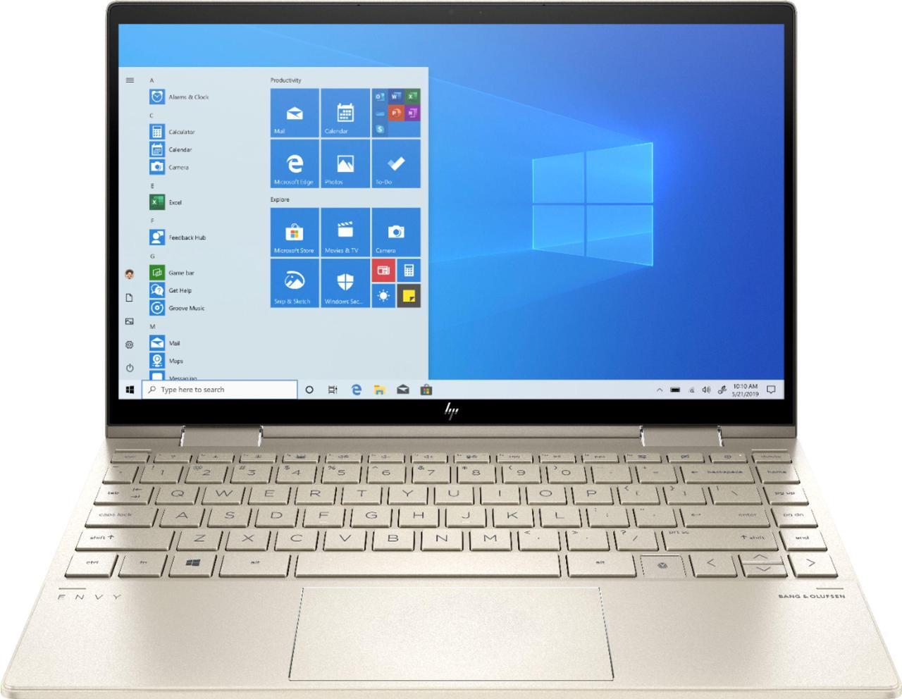 Alt view image 2 of 6 - HP ENVY 13" IPS FHD Touchscreen for Business&Student Custmized Laptop | Intel Evo Platform Core i5-1135G7 | 8GB DDR4 RAM 1024GB  SSD | Fingerprint reader | Backlit KB | WiFi 6 | Windows 10 | Gold