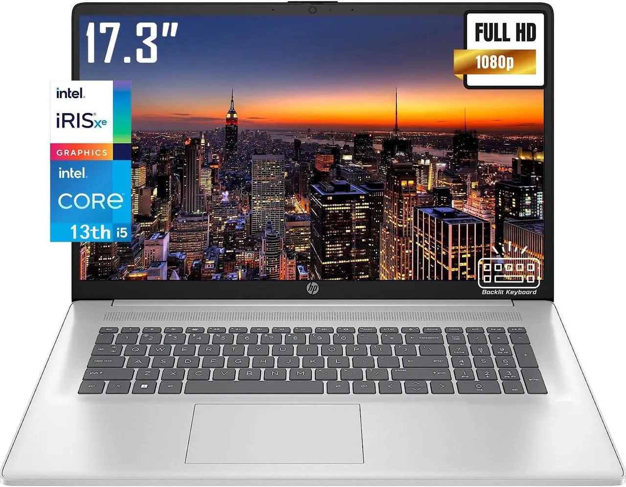Main image of HP Flagship 17.3" Laptop, 17.3" IPS FHD(1920 x 1080) Display, 13th Intel 10-Core i5-1335U(Beats i7-1260U), 32GB RAM 1TB SSD, Iris Xe Graphics, Bluetooth 5.3, Backlit KB, Win11 Home 32GB/1TB