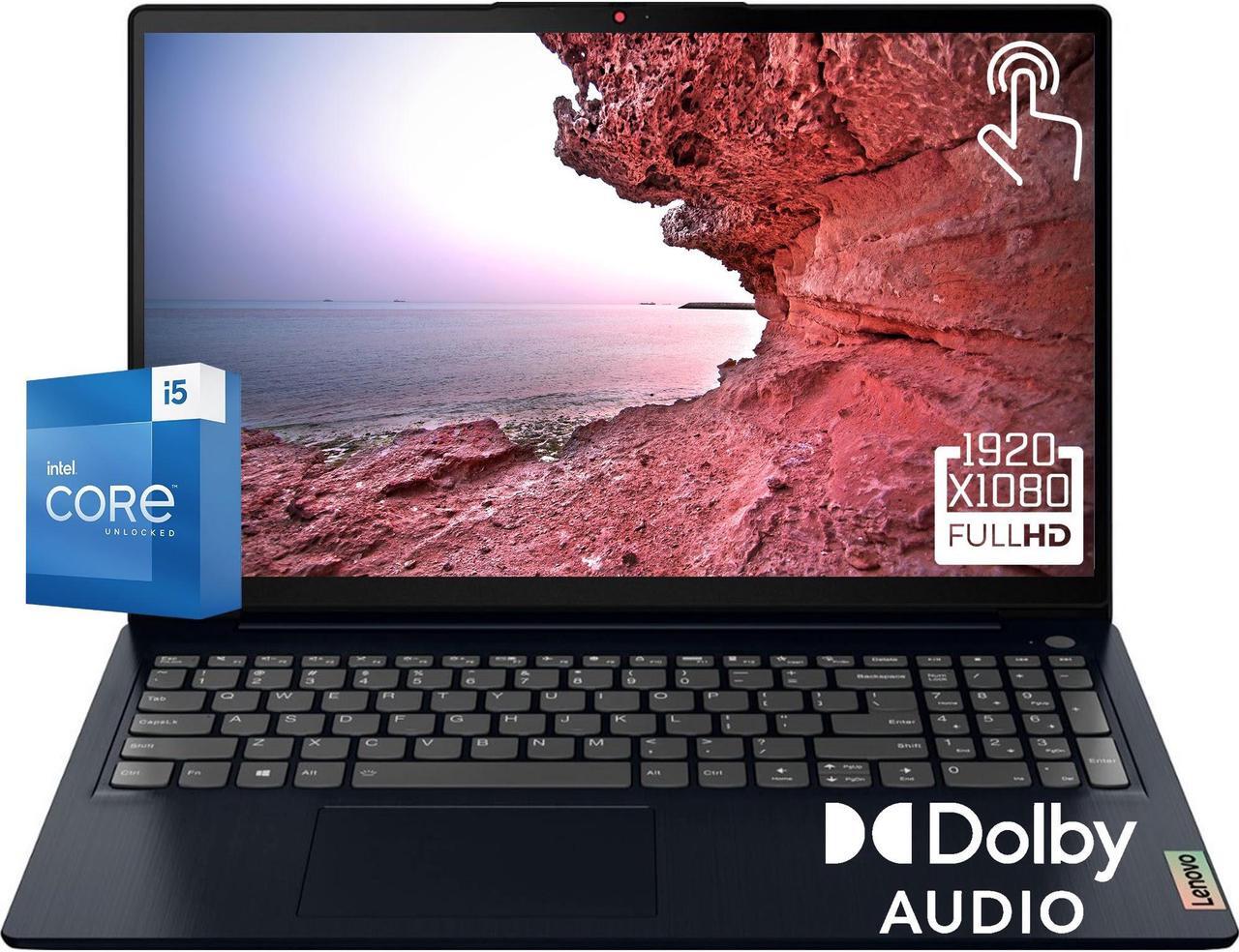 Main image of Lenovo Ideapad 3i, 15.6" FHD Touchscreen Laptop, Intel 4-Core i5-1155G7(Beat i7-10710U, Up to 4.5 GHz), 12GB DDR4 RAM 1TB SSD, Dolby Audio, WiFi 6, Alexa, Bluetooth 5.1, SD Card Reader 12GB/1TB