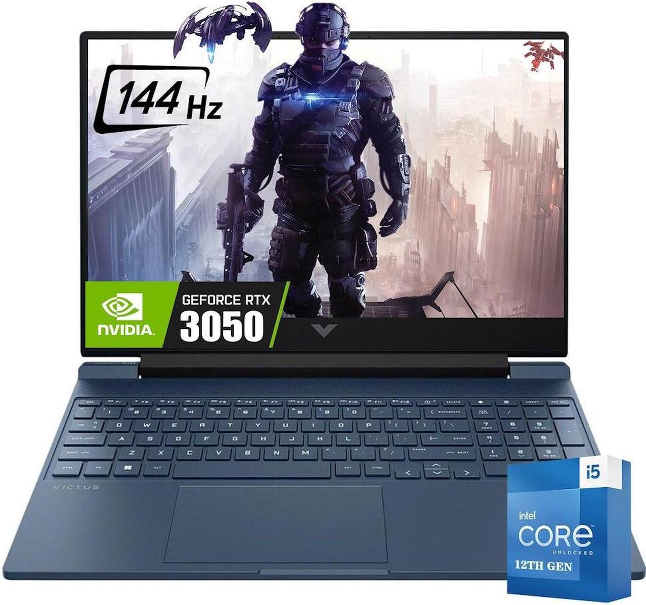 Main image of HP Victus Gaming Laptop, 15.6" 144Hz FHD LED Display, 8-Core Intel Core i5-12450H, 16GB RAM 1TB SSD, NVIDIA GeForce RTX 3050, Backlit KB, SD Card Reader, WiFi 6, Win11 Home