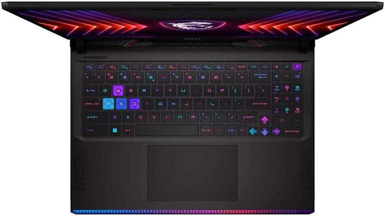 Alt view image 2 of 6 - MSI Raider GE68HX Gaming Laptop, 16" FHD+ 144Hz Display, Intel 24 Core i9-14900HX(Up to 5.8 GHz), GeForce RTX 4070, 32GB DDR5 1TB SSD, Thunderbolt 4, Wi-Fi 7, RGB Keyboard, With 512GB SSD, Win11 Home