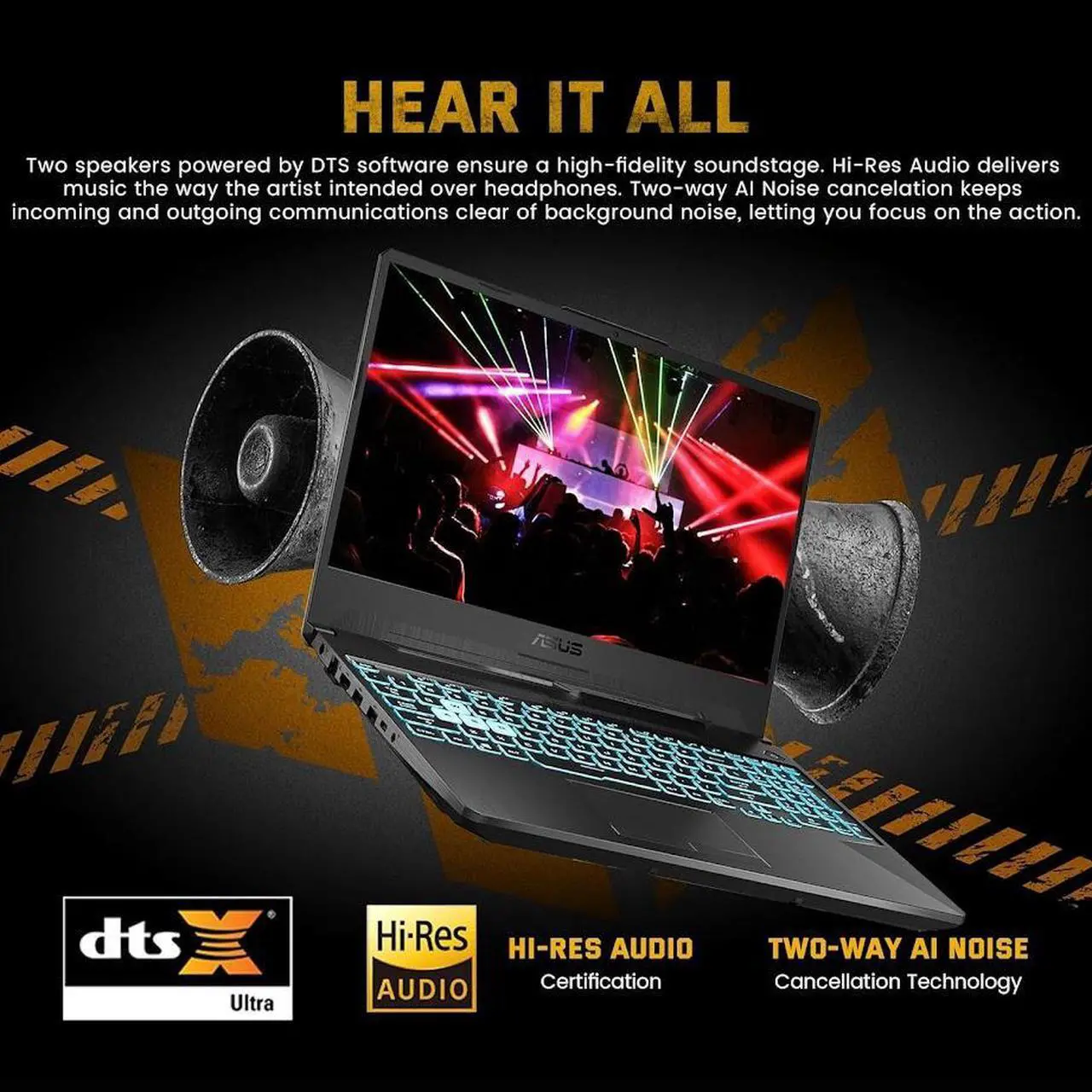 Alt view image 3 of 7 - ASUS TUF A15 Gaming Laptop, 15.6" FHD 144Hz Display, AMD Ryzen 7-7435HS(Beat Intel Core i7-12650H) up to 4.5 GHz, NVIDIA GeForce RTX 3050, 64GB DDR5 RAM, 1TB SSD, Backlit KB, Wi-Fi 6, RJ45, Win11 Home