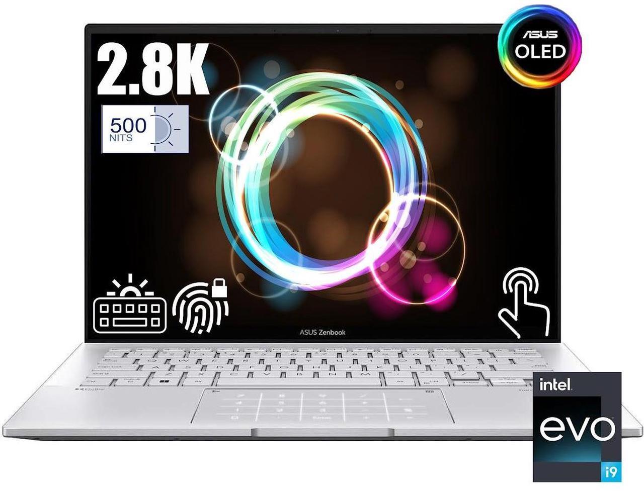 Main image of ASUS Zenbook 14 OLED Laptop, 14" 3K(2880x1800) Touchscreen 500 Nits Display, Intel EVO 14-core i9-13900H, 16GB LPDDR5 1TB SSD, Backlit Keyboard, Fingerprint Reader, Thunderbolt 4, Win11 Home