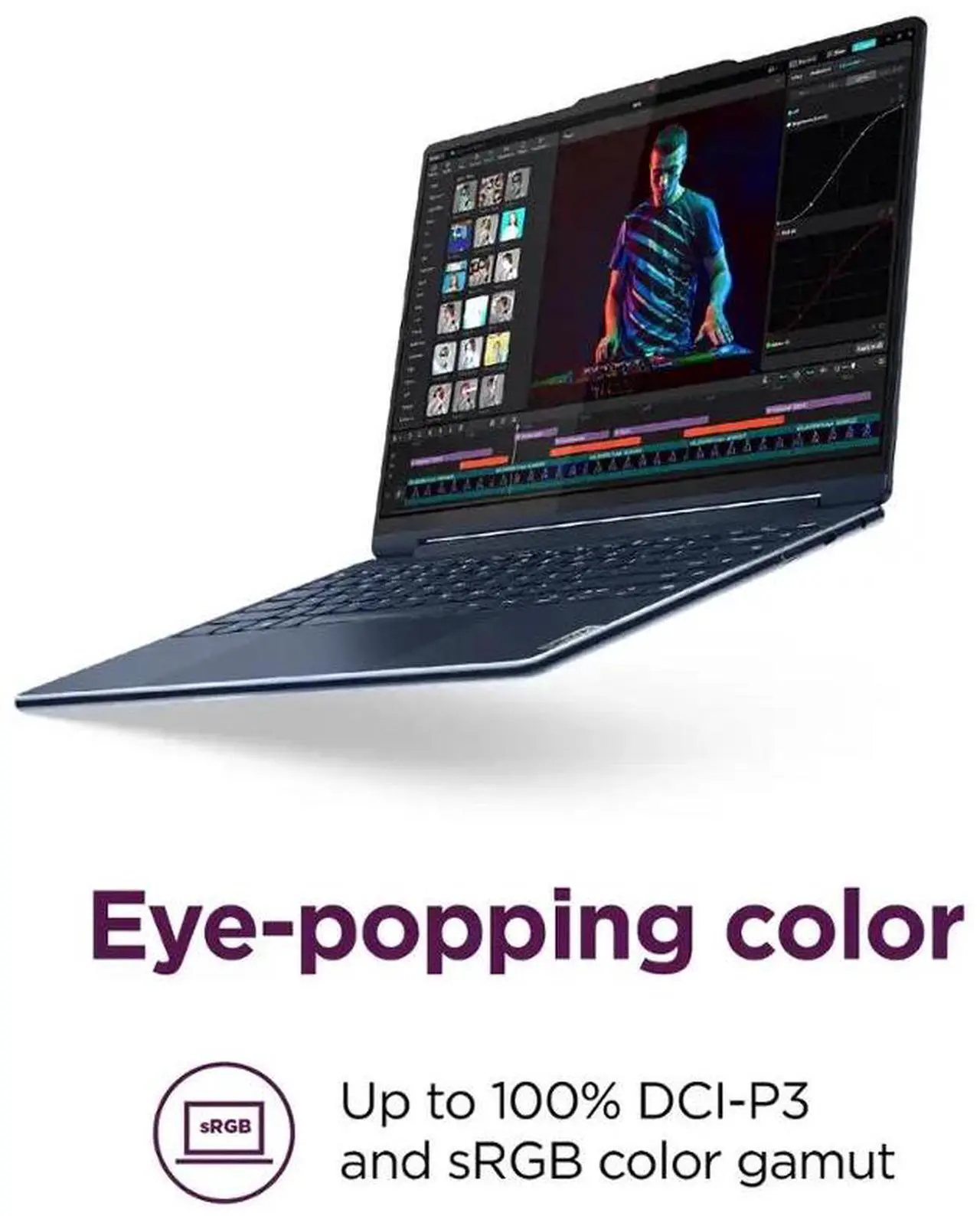 Alt view image 7 of 7 - Lenovo Yoga 9i 2-in-1 Business Laptop, 14" 2.8K OLED Touchscreen 120Hz 400 Nits, Intel 16-Core Ultra 7 155H(Up to 4.8GHz), 16GB LPDDR5X RAM 1TB SSD, Backlit Keyboard, Fingerprint Reader, Win11 Pro