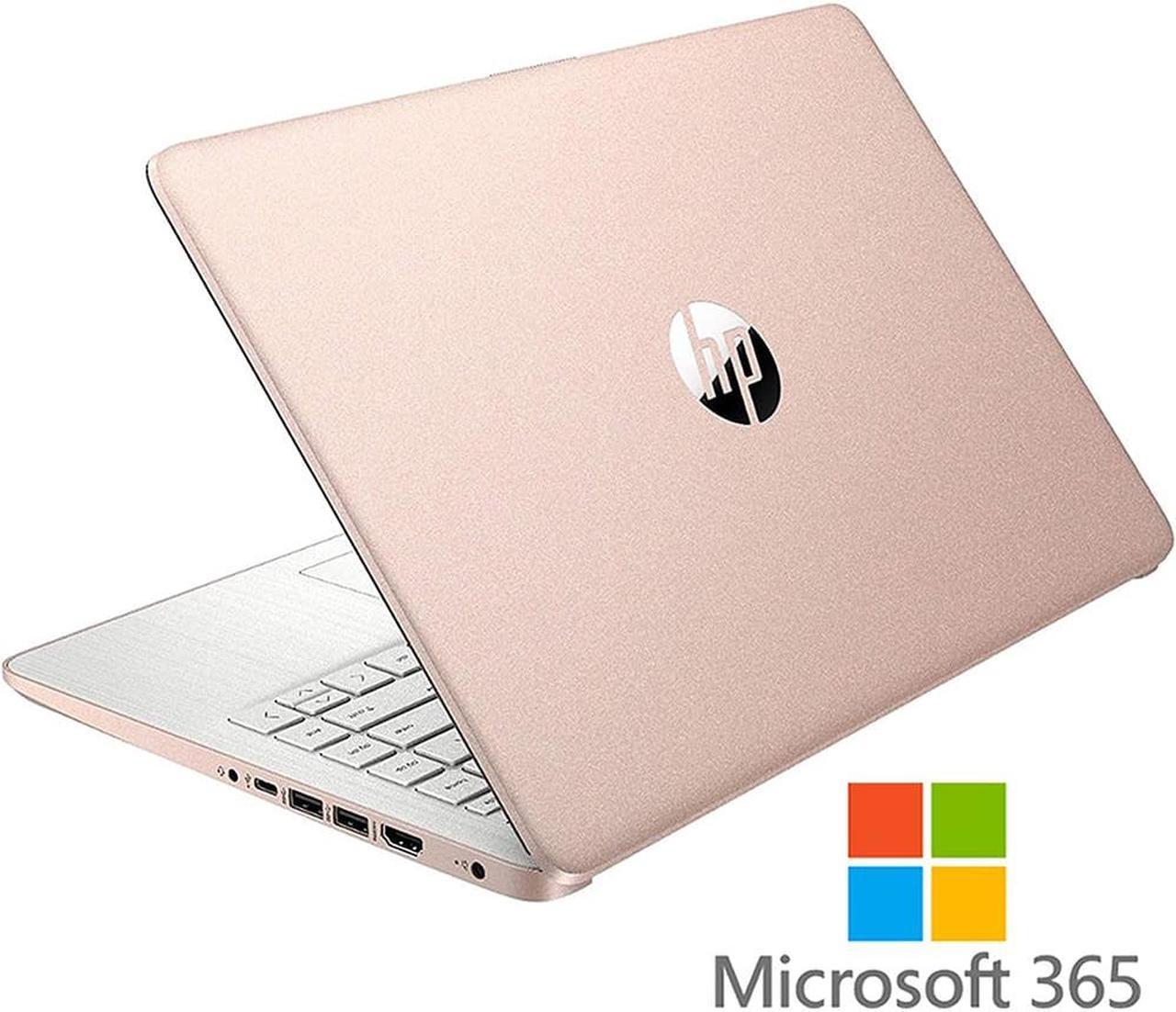 Main image of HP Stream 14" HD Thin and Light Laptop, Intel Celeron N4120, 8GB RAM, 64GB eMMC Storage, Long Battery Life, HD Webcam, HDMI, Rose Gold, Office 365 1-Year, Windows 11 Home in S Mode 8GB