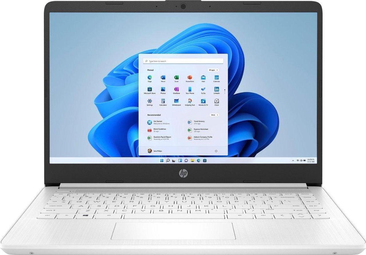Alt view image 2 of 7 - HP Stream 14" HD Thin and Light Laptop, Intel Celeron N4120, 8GB RAM, 64GB eMMC Storage, Long Battery Life, HD Webcam, HDMI, White, Office 365 1-Year, Windows 11 Home in S Mode White 8GB
