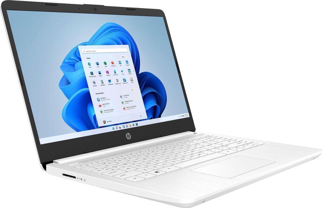 Alt view image 3 of 7 - HP Stream 14" HD Thin and Light Laptop, Intel Celeron N4120, 8GB RAM, 64GB eMMC Storage, Long Battery Life, HD Webcam, HDMI, White, Office 365 1-Year, Windows 11 Home in S Mode White 8GB
