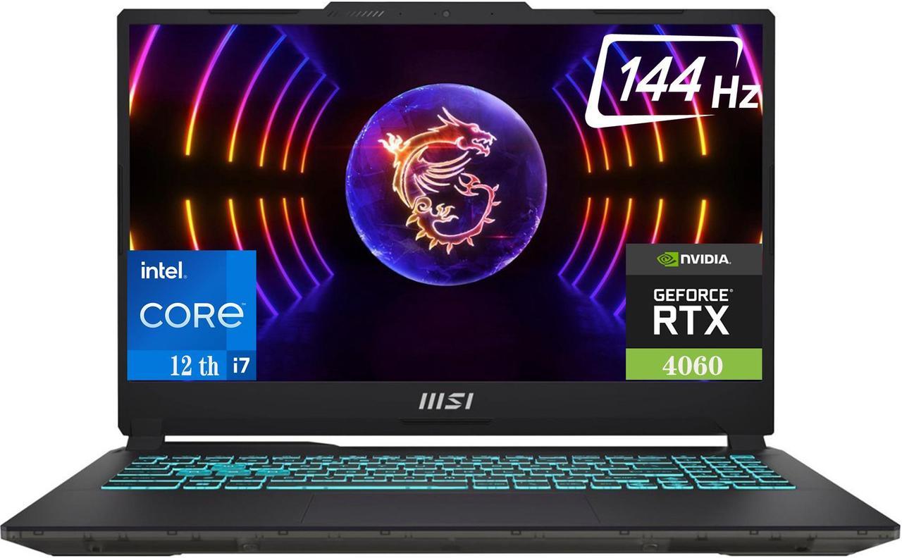 MSI Cyborg Gaming Laptop, 15.6" 144Hz FHD Display, Intel Core i7-12650H(Beat i9-11980HK, 10 Cores, 16 Threads), GeForce RTX 4060, 64GB DDR5 RAM - 4TB SSD, Backlit Keyboard, RJ45 4 TB PCIe 64GB