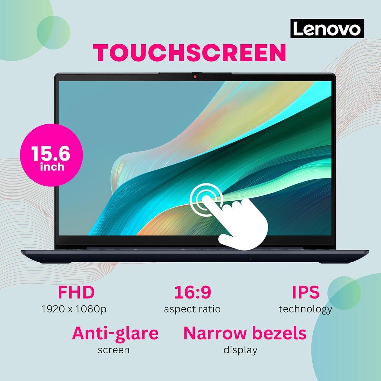 Alt view image 3 of 6 - Lenovo Ideapad 3i, 15.6" FHD Touchscreen Laptop, Intel 4-Core i5-1155G7(Beat i7-10710U, Up to 4.5 GHz), 12GB DDR4 RAM 1TB SSD, Dolby Audio, WiFi 6, Alexa, Bluetooth 5.1, SD Card Reader 12GB/1TB