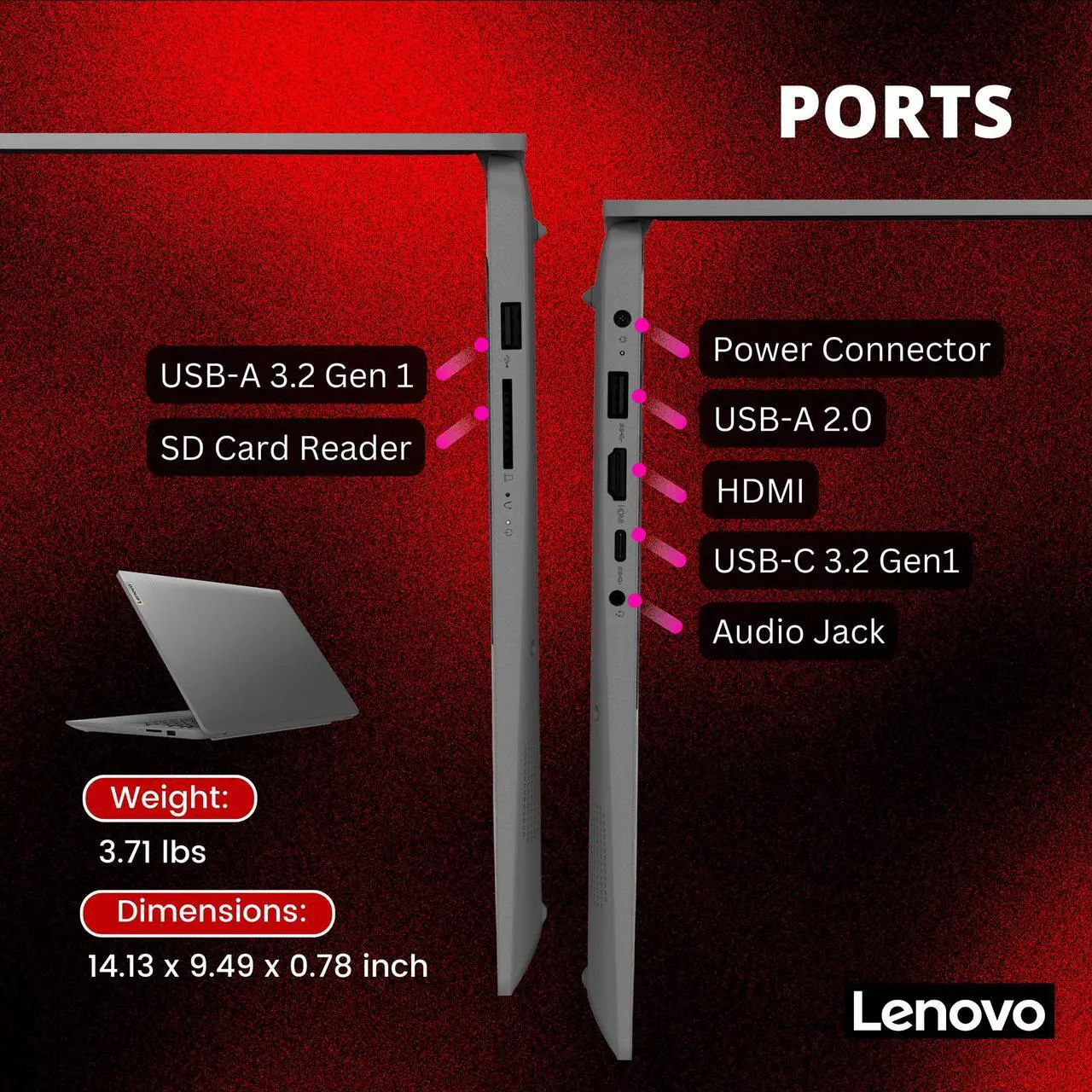 Alt view image 6 of 7 - Lenovo Ideapad 3i, 15.6" FHD Touchscreen Laptop, Intel Core i3-1115G4(Beats i5-1035G4, 3.0 GHz Base Clock), 16GB DDR4 RAM 512GB SSD, Dolby Audio, WiFi 6, Alexa, Bluetooth 5.1, HDMI, Win11 Home