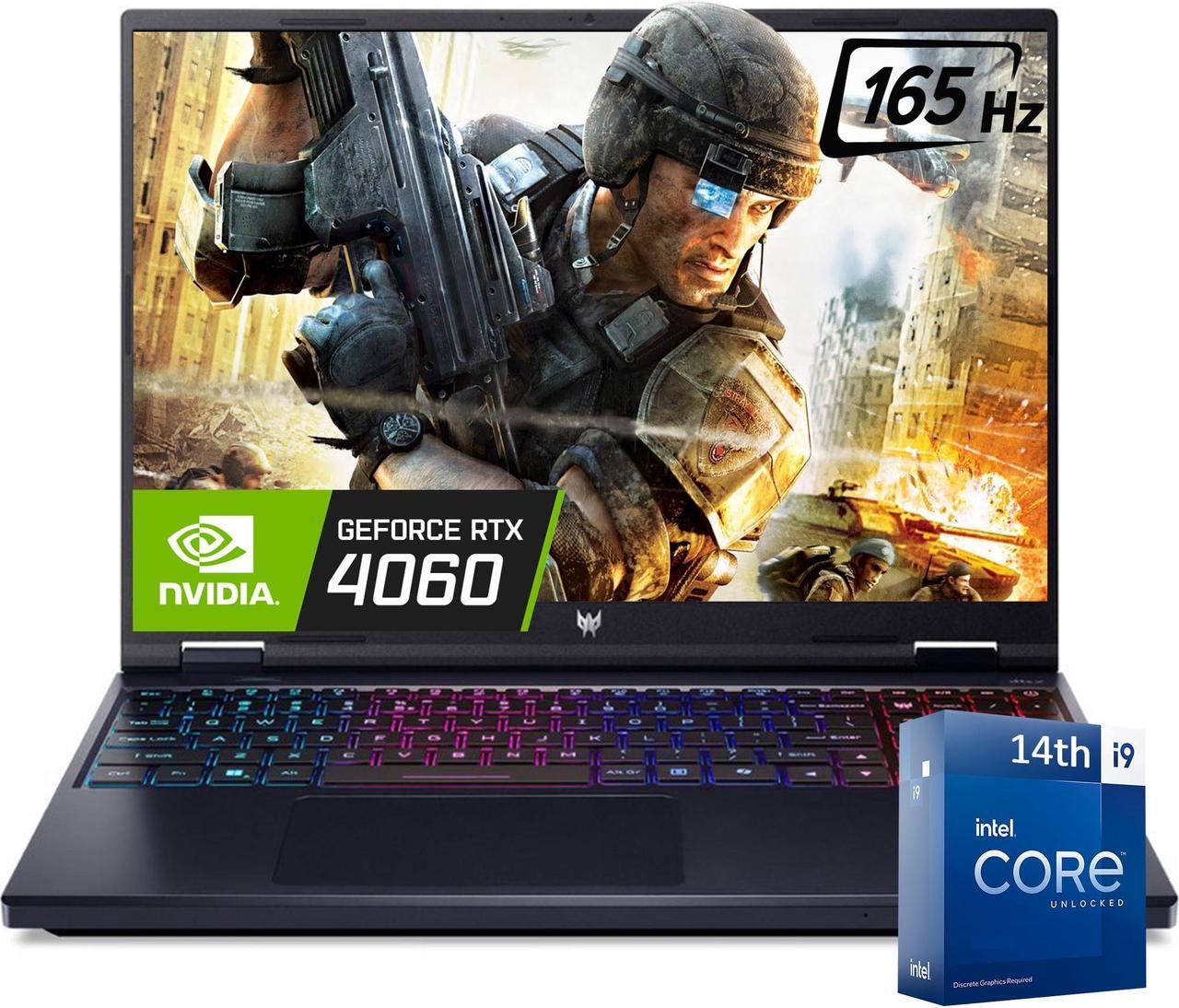 Main image of Acer Predator Helios Neo 16 Gaming Laptop, 16" 165Hz WUXGA Display, Core i9-14900HX(5.80 GHz), GeForce RTX 4060, RGB Backlit KB, Copilot AI Laptop