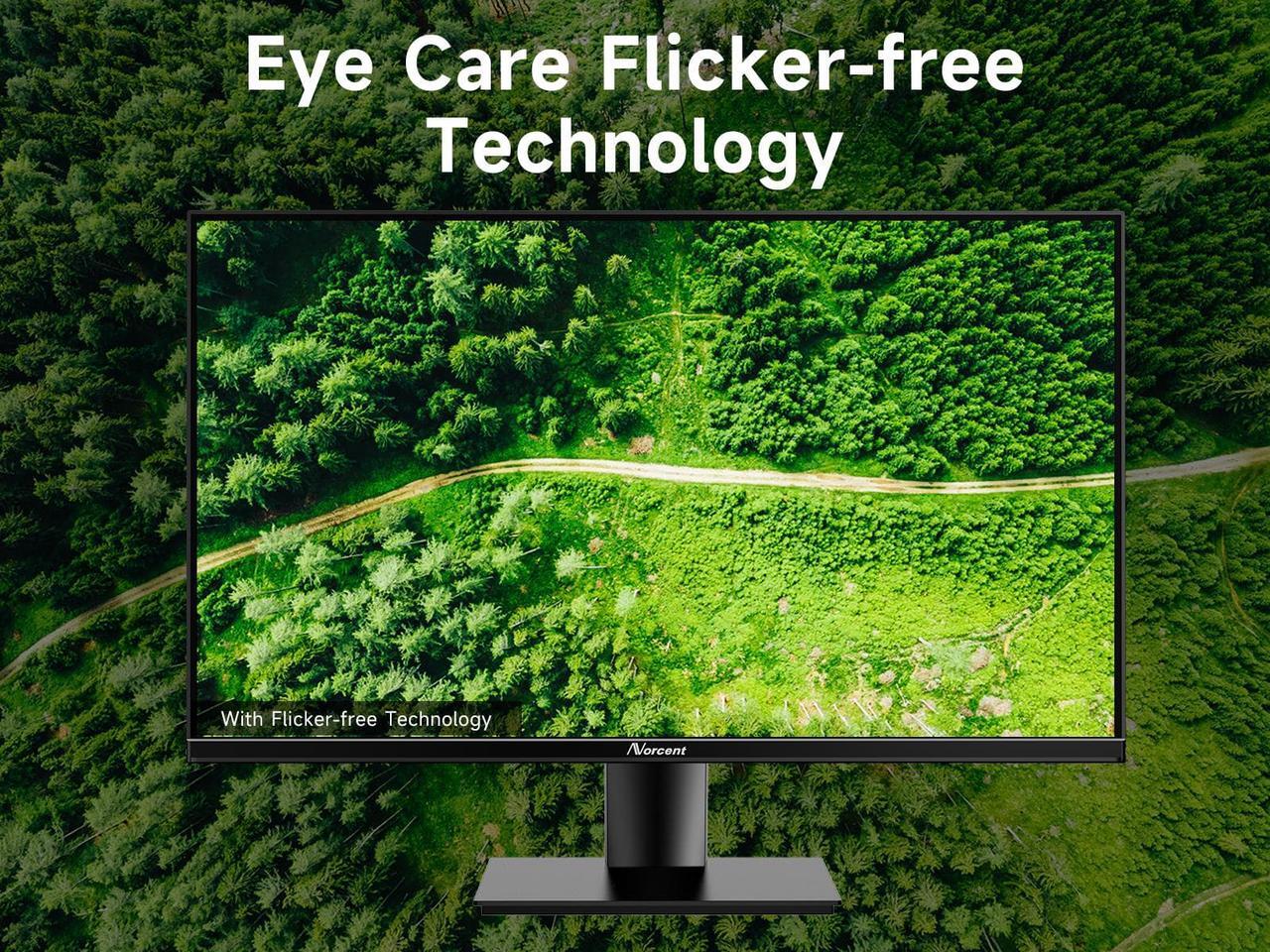 Alt view image 4 of 7 - Norcent 27 Inch Monitor for Home and Business LED Display Full HD 1080P FHD 75Hz 178 Degree Viewing Angle Eye Care Flicker-Free HDMI VGA Thin Frame VESA Mountable, MN27-H