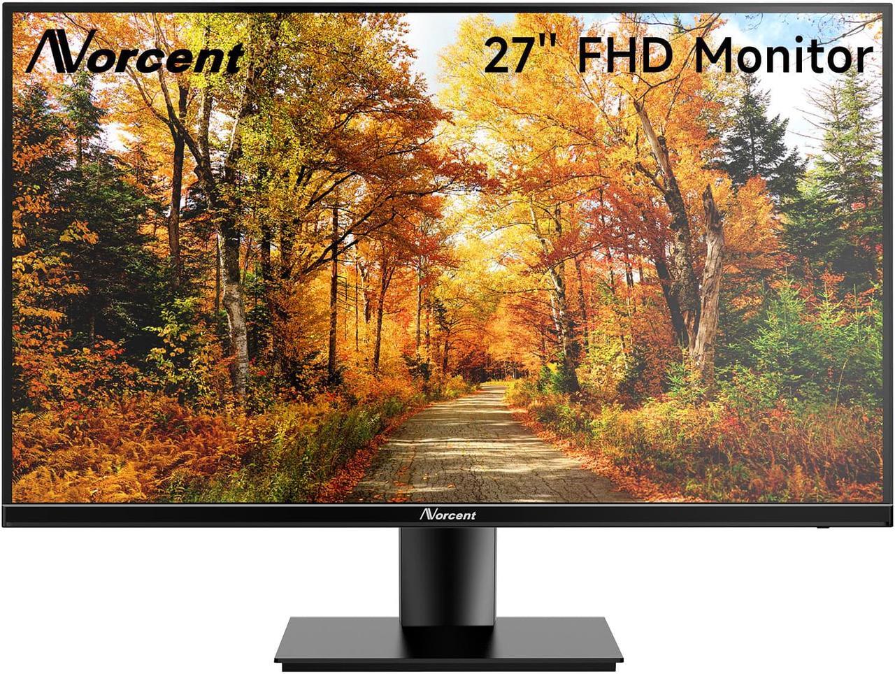Main image of Norcent 27 Inch Monitor for Home and Business LED Display Full HD 1080P FHD 75Hz 178 Degree Viewing Angle Eye Care Flicker-Free HDMI VGA Thin Frame VESA Mountable, MN27-H