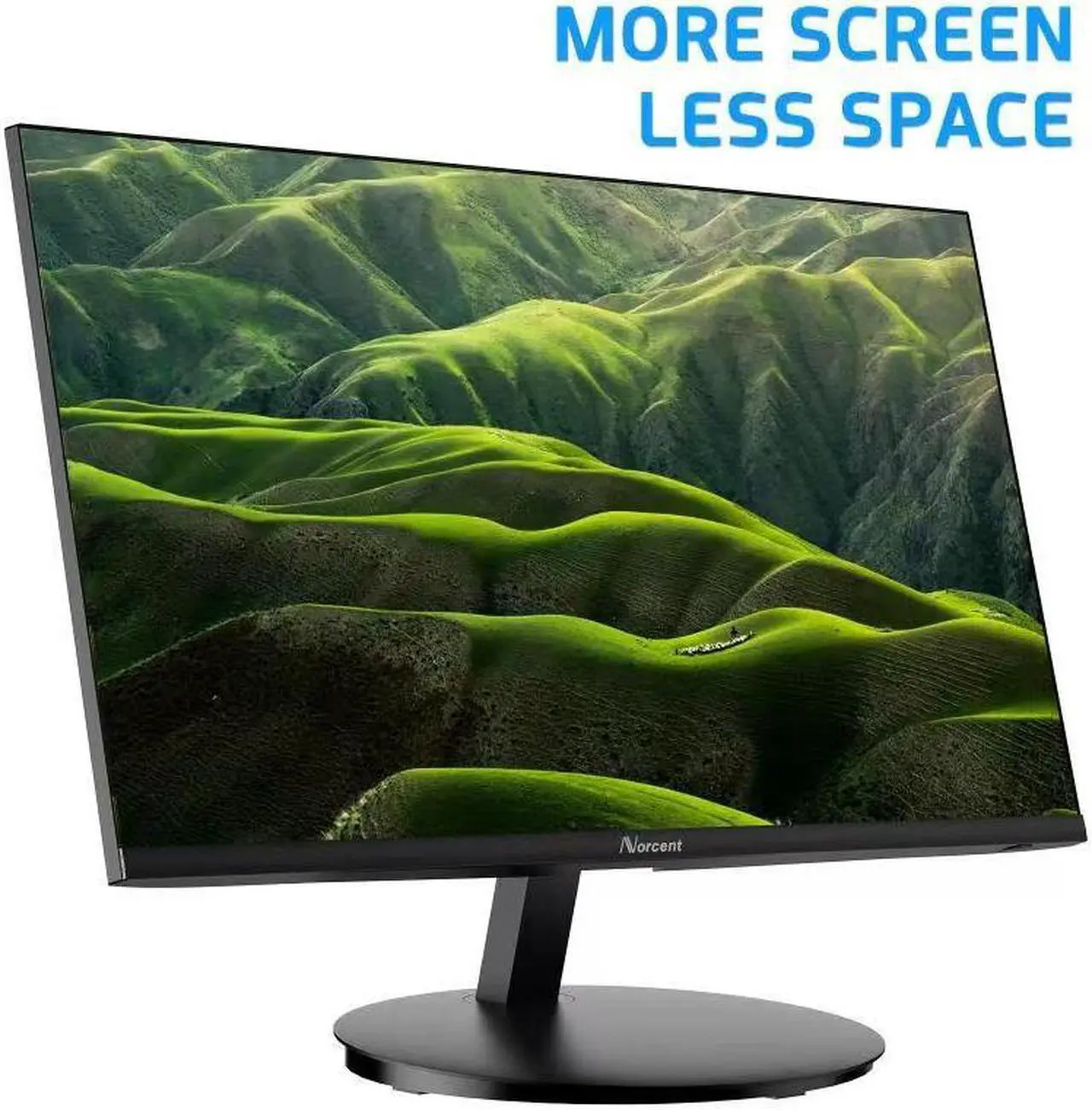 Alt view image 3 of 7 - Norcent 22 Inch Monitor with HDMI VGA Port, 1080P 75Hz Full HD VA LED Ultra Thin Bezel Display, Flicker-Free, Blue Light Filter, Built-in Speakers, Tilt Adjustment