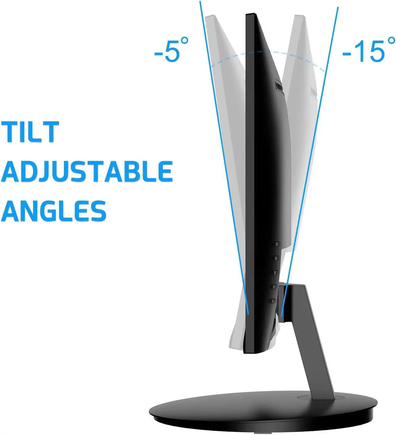 Alt view image 6 of 7 - Norcent 22 Inch Monitor with HDMI VGA Port, 1080P 75Hz Full HD VA LED Ultra Thin Bezel Display, Flicker-Free, Blue Light Filter, Built-in Speakers, Tilt Adjustment