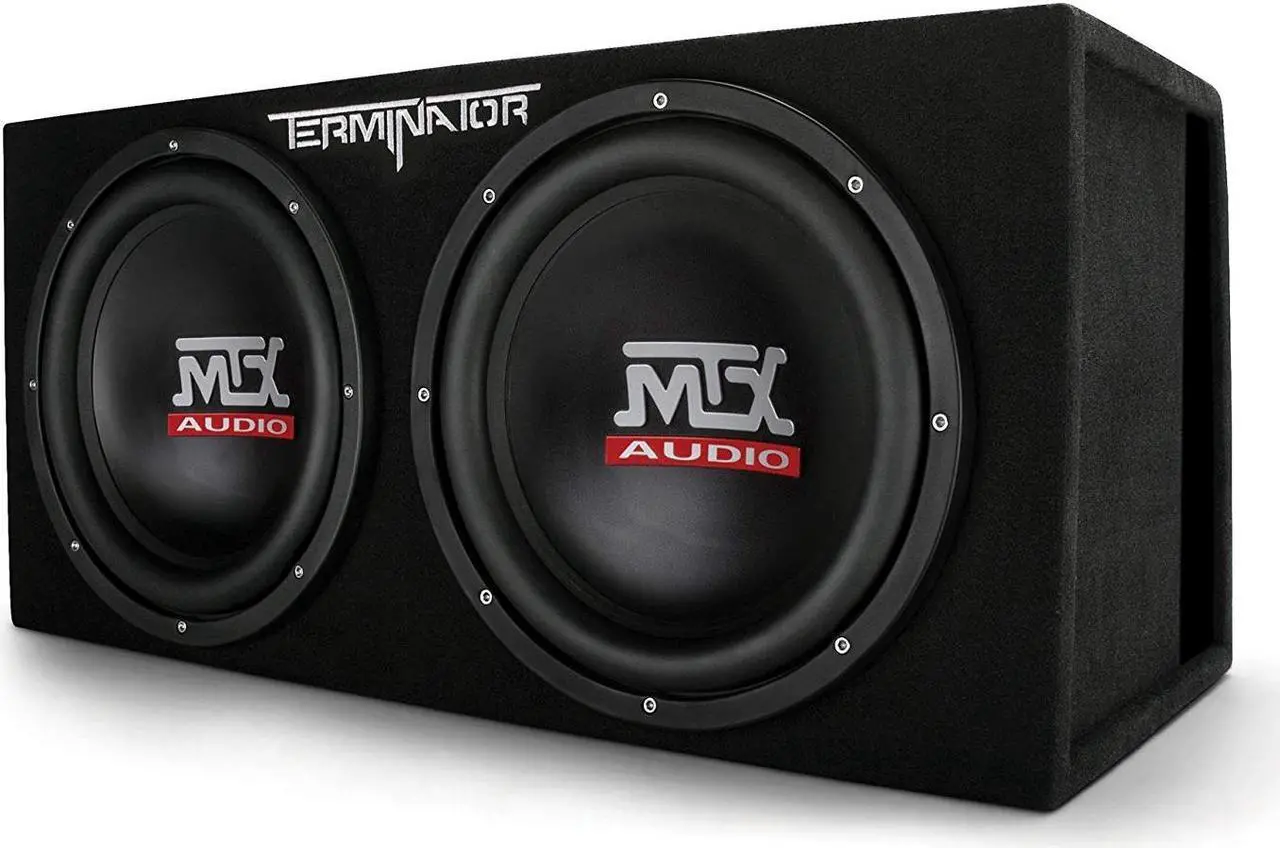 Alt view image 7 of 11 - MTX TNE212DV 12-Inch 2000-Watt Max Car Audio Dual Loaded Subwoofer Box Enclosure