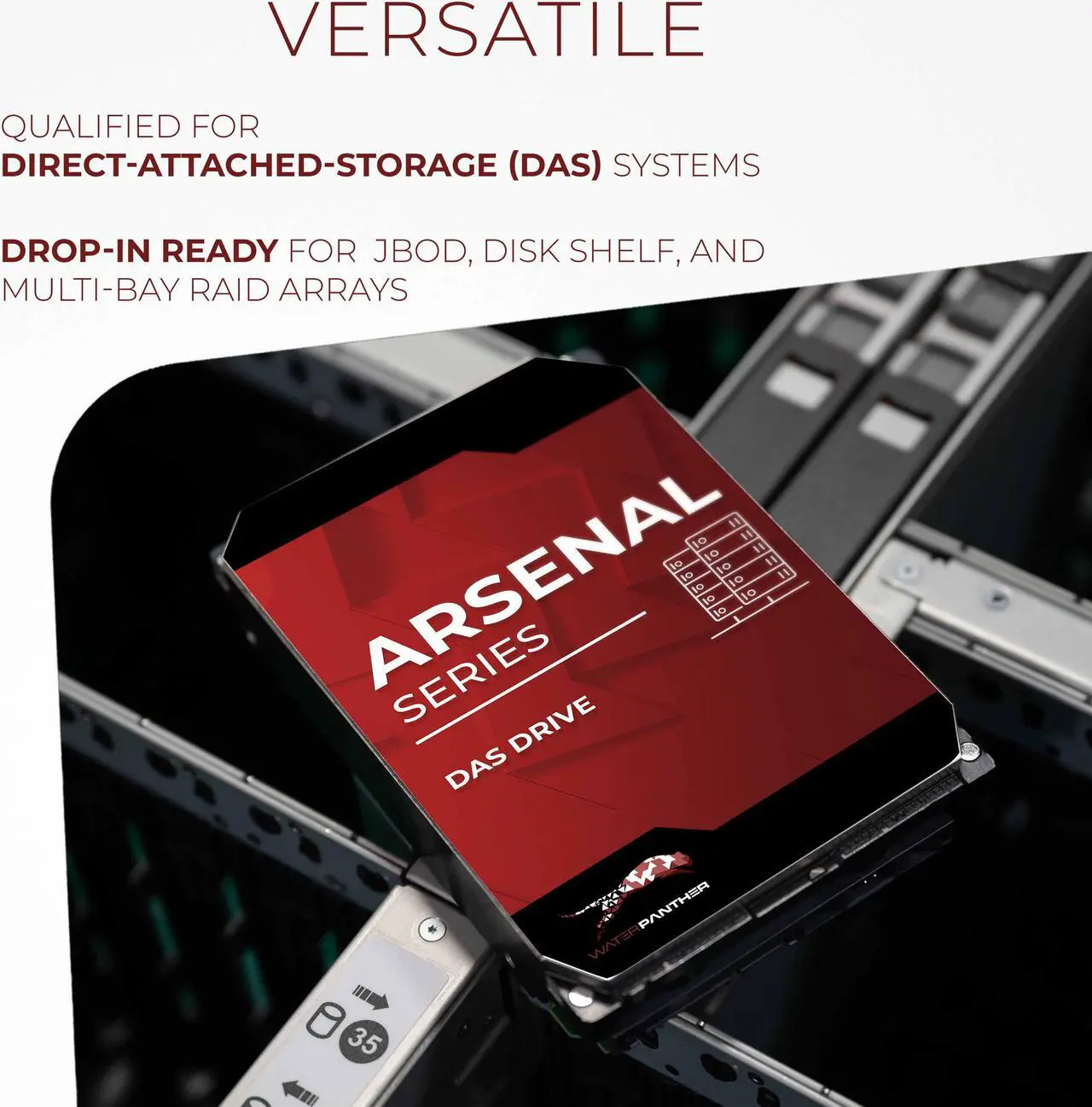 Alt view image 4 of 5 - WP Arsenal 16TB SATA 7200RPM 3.5-Inch DAS Hard Drive Compatible in NetApp, SuperMicro, Synology, JBOD Storage Expansion Enclosures