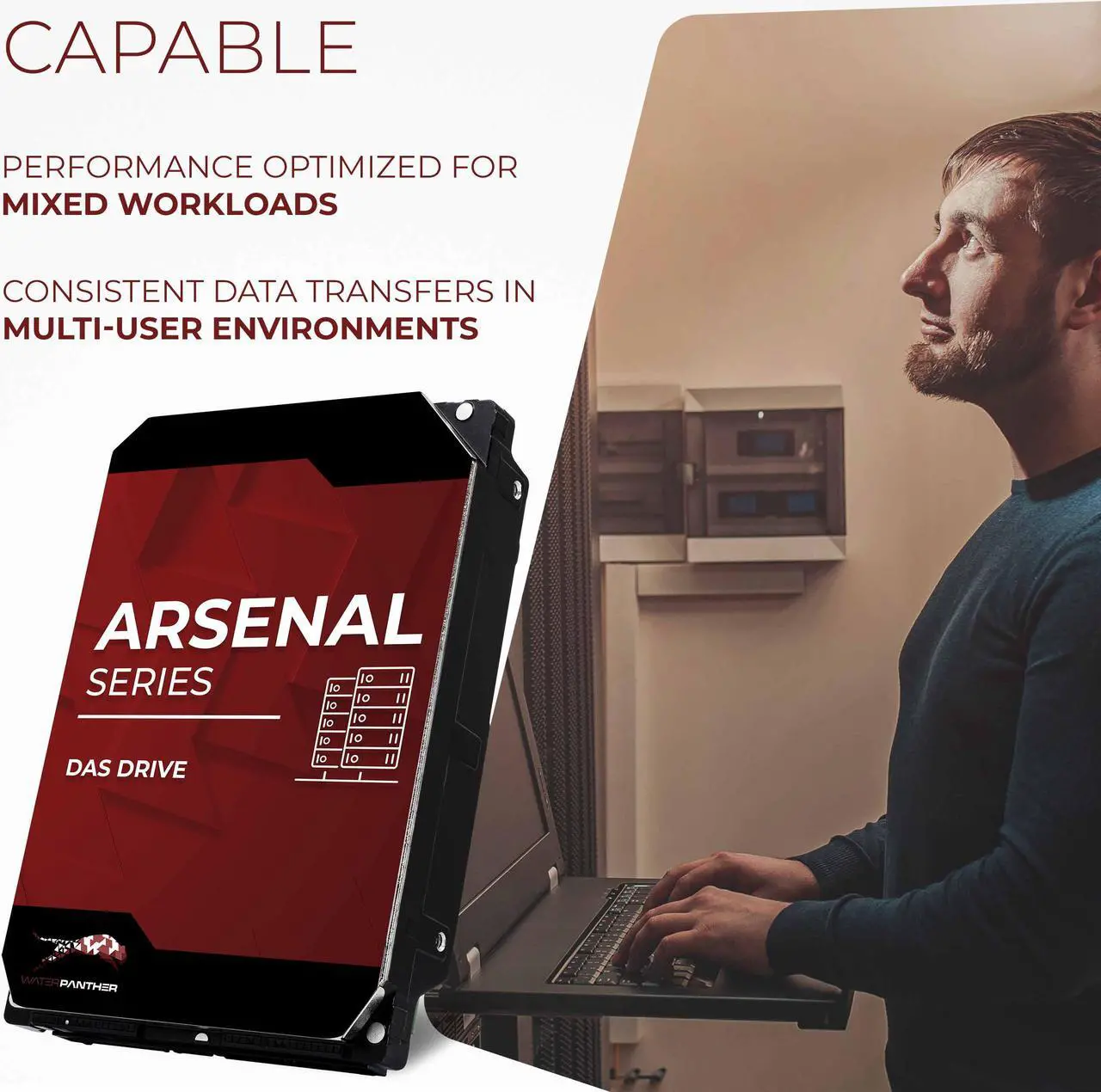 Alt view image 2 of 5 - WP Arsenal 14TB SAS HDD 7200RPM 3.5-Inch DAS Hard Drive Compatible in NetApp, SuperMicro, Synology, JBOD Storage Expansion Enclosures