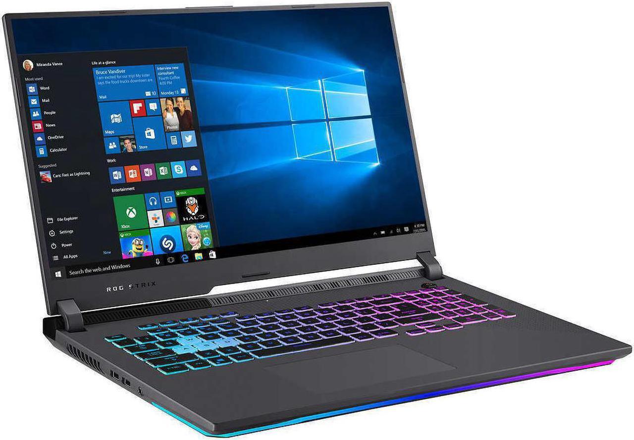 Alt view image 2 of 6 - Newest Asus ROG Strix G17 G713IM 17.3" FHD 144Hz Premium Gaming Laptop, AMD 8-Core Ryzen7 4800H, 64GB RAM, 512GB PCIe SSD, NVIDIA RTX 3060, Backlit Keyboard, Windows 10 Home, Gray