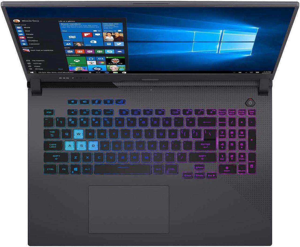 Alt view image 3 of 6 - Newest Asus ROG Strix G17 G713IM 17.3" FHD 144Hz Premium Gaming Laptop, AMD 8-Core Ryzen7 4800H, 64GB RAM, 512GB PCIe SSD, NVIDIA RTX 3060, Backlit Keyboard, Windows 10 Home, Gray