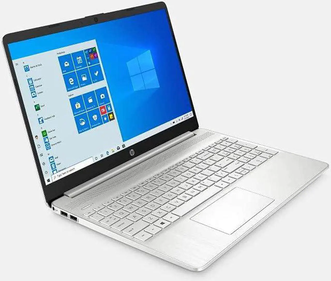 Alt view image 2 of 6 - 2021 HP 15.6" HD Touchscreen Premium  Laptop, AMD 8-Core Ryzen 7 5700U upto 4.3GHz, 12GB RAM, 256GB PCIe SSD, AMD Radeon Graphics, Card Reader, WIFI 6, USB-C, Bluetooth 5.2, Windows 10 Home, Silver