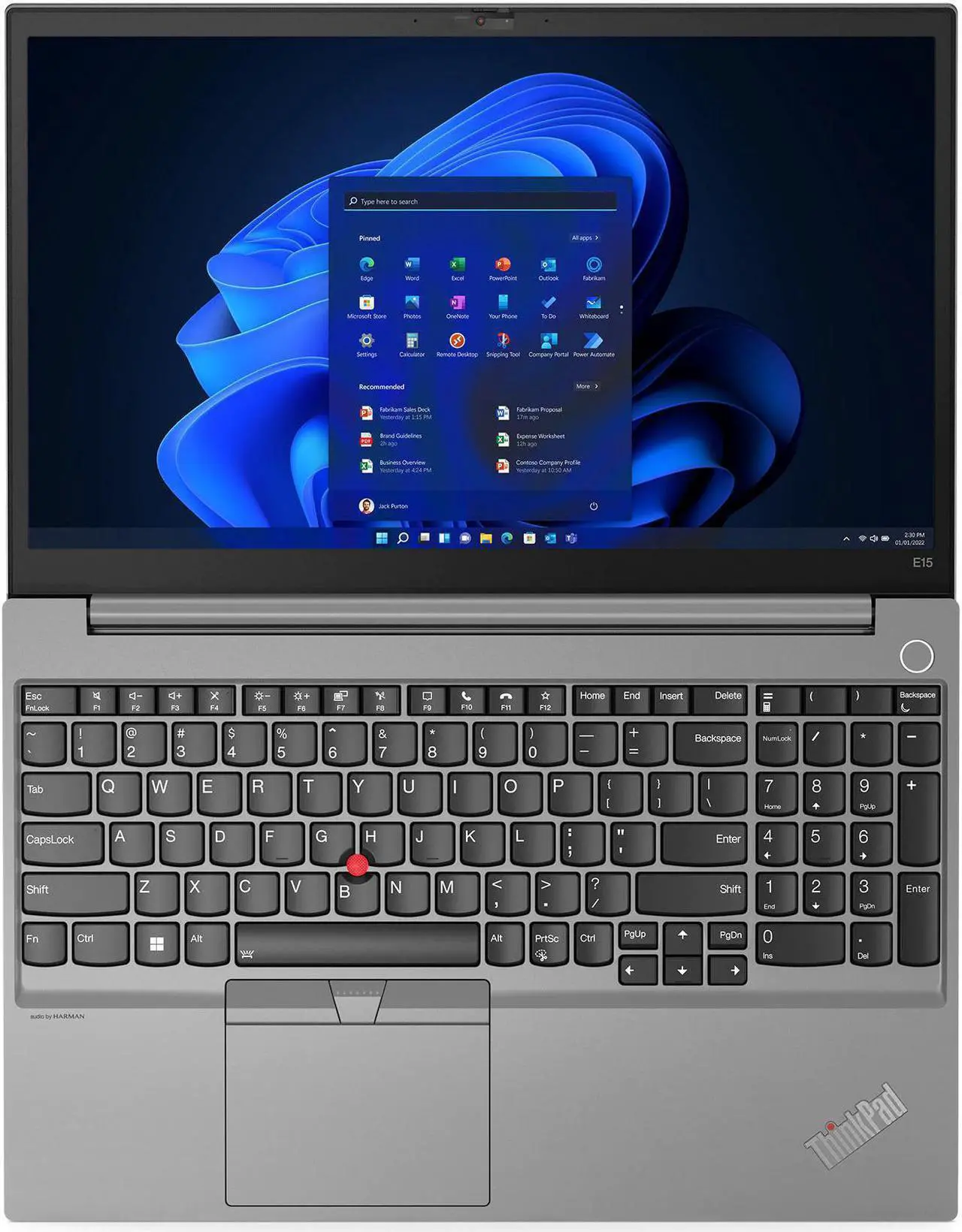 Alt view image 5 of 6 - 2022 Lenovo ThinkPad E15 Gen 4 AMD Premium Business Laptop, 15.6" FHD IPS, AMD 6-Cores Ryzen 5 5625U upto 4.3GHz, 16GB RAM, 1TB PCIe SSD, Backlit KB, 1080P Camera, Windows 11 Pro, Mineral Metallic