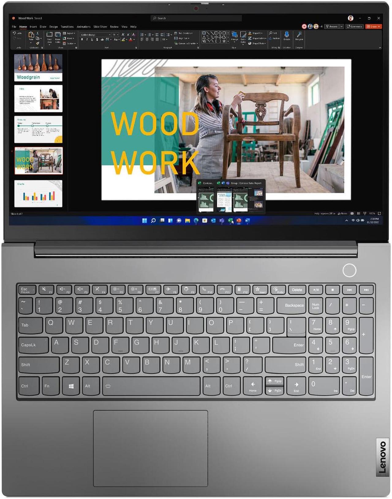 Alt view image 4 of 6 - Newest Lenovo ThinkBook 15 15.6" FHD IPS Narrow Bezel Touchscreen Premium Business Laptop, Gen 4 AMD 8-Core Ryzen 7 5825U, 40GB RAM, 1TB PCIe SSD, Backlit Keyboard, Fingerprint, Windows 11 Pro