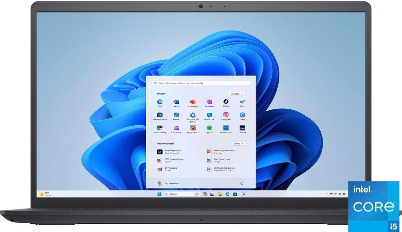 Alt view image 2 of 5 - 2023 Dell Inspiron 15 3520 15.6" FHD Touchscreen Premium Business Laptop, 11th Gen Intel 4-Core i5-1155G7 upto 4.5GHz, 8GB RAM, 256GB PCIe SSD, Intel UHD Graphics, Windows 11 Pro, Black