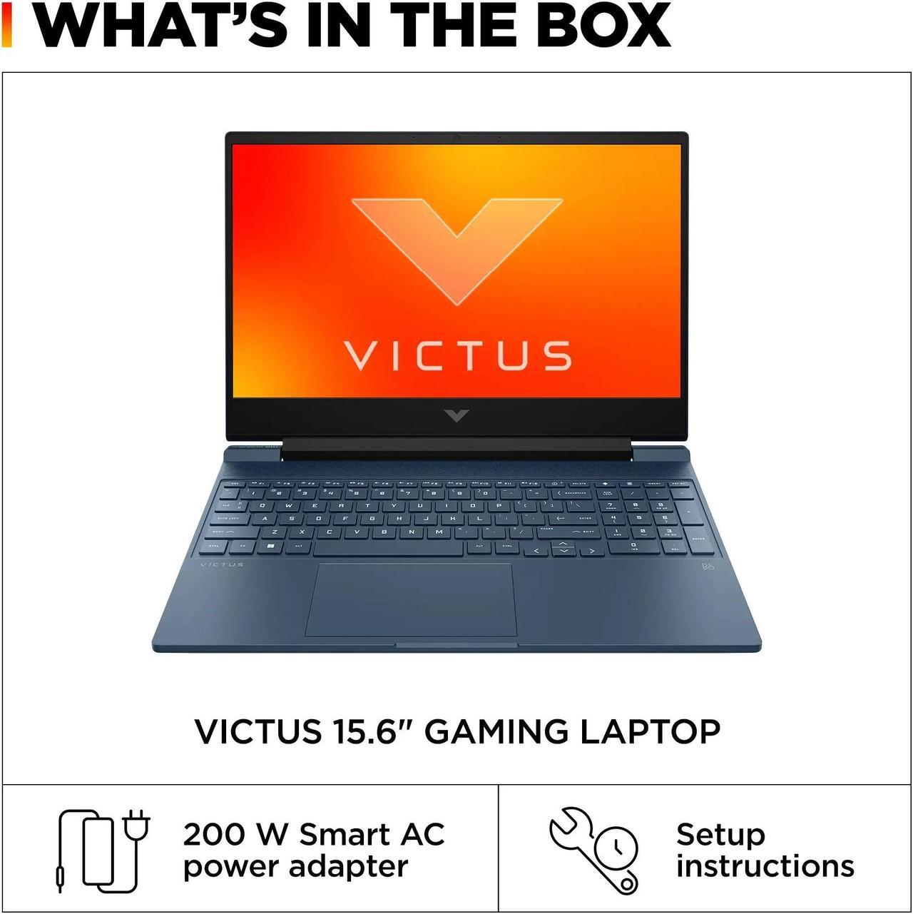 Alt view image 5 of 6 - HP Victus 15.6" Full HD IPS 144Hz Premium Gaming Laptop, 12th Gen Intel 8-Core i5-12450H upto 4.4GHz, 16GB RAM, 512GB PCIe SSD, NVIDIA GeForce RTX 3050 4GB GDDR6, Windows 11 Home, Blue