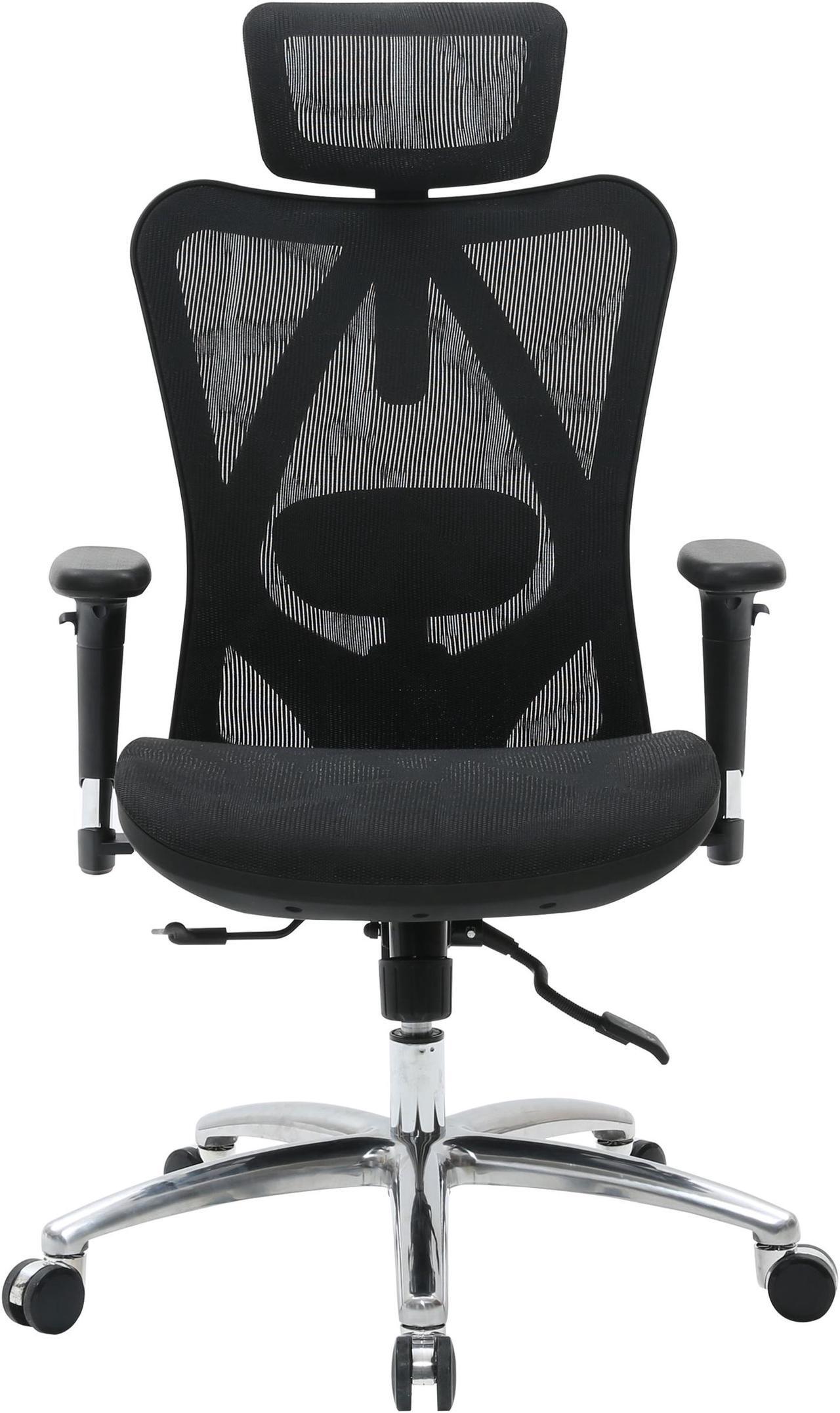Alt view image 4 of 14 - SIHOO High-Back Ergonomic Office Chair, Mesh Desk Chair with Adjustable 3D Armrest, Lumbar Support and Headrest, for Home & Office, Black